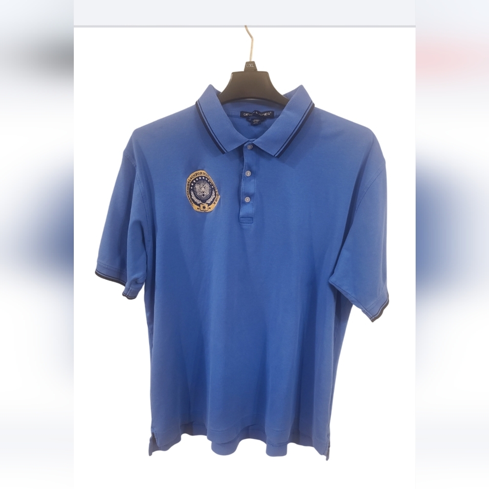 Devon & Jones embroidered polo shirt with The Global Information Network logo